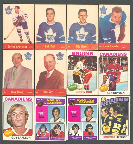 1954-55 and 1955-56 Parkhurst Hockey Cards (23) Plus 1975-76, 1976-77 and 1978-78 O-Pee-Chee Starter Sets and Other Cards
