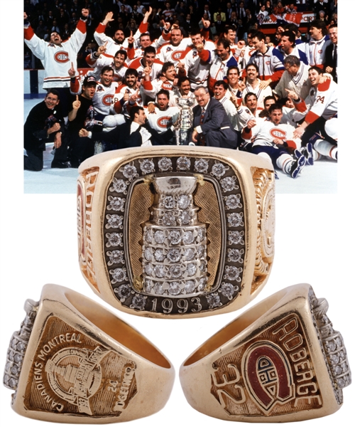 Mario Roberges 1992-93 Montreal Canadiens Stanley Cup Championship 14K Gold and Diamond Ring with His Signed LOA