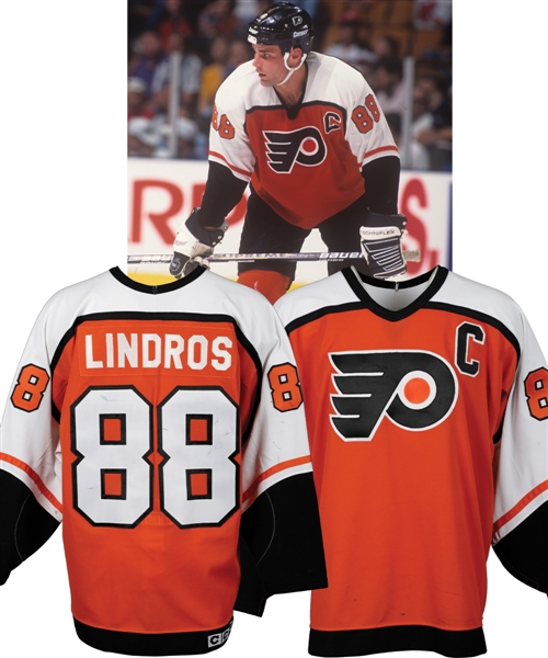 Eric Lindros 1995-96 Philadelphia Flyers Game-Worn Captains Jersey - 47-Goal Season!