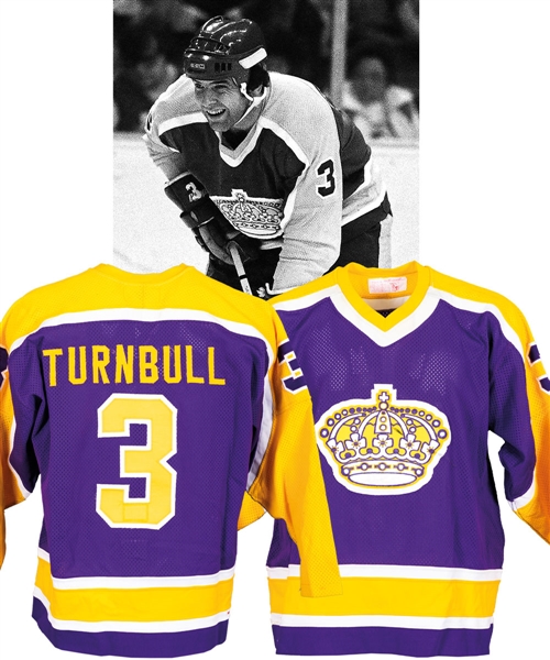Ian Turnbull’s 1981-82 Los Angeles Kings Game-Worn Jersey with LOA from the Michael Wexler Collection - Team Repairs!