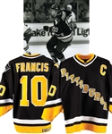 Ron Francis 1994-95 Pittsburgh Penguins Game-Worn Captains Jersey from the Michael Wexler Collection