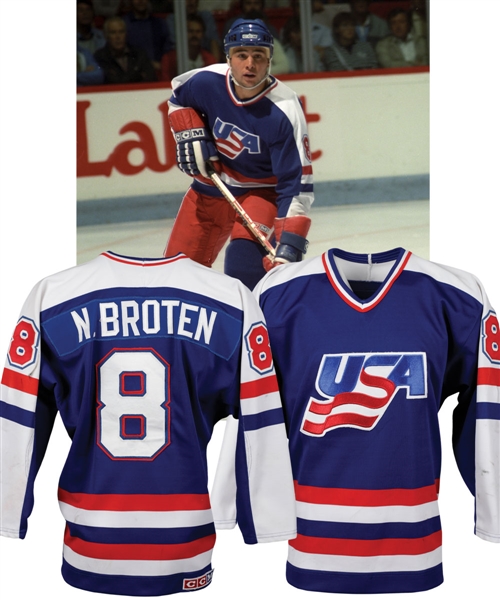 Neal Brotens 1984 Canada Cup Team USA Game-Worn Jersey - Photo-Matched!
