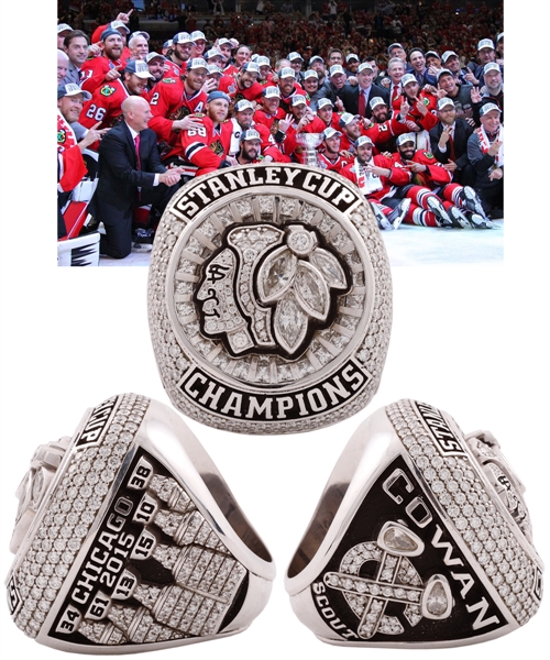 Dave Cowans 2014-15 Chicago Blackhawks Stanley Cup Championship 14K Gold and Diamond Ring