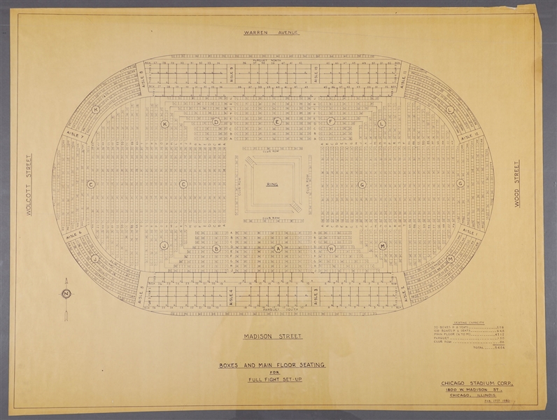 Lot Detail - Vintage Early-1950s Chicago Stadium Floor Plans (13)