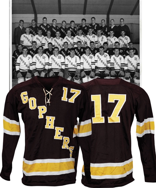 Scarce Mid-1960s WCHA University of Minnesota Golden Gophers Game-Worn Jersey