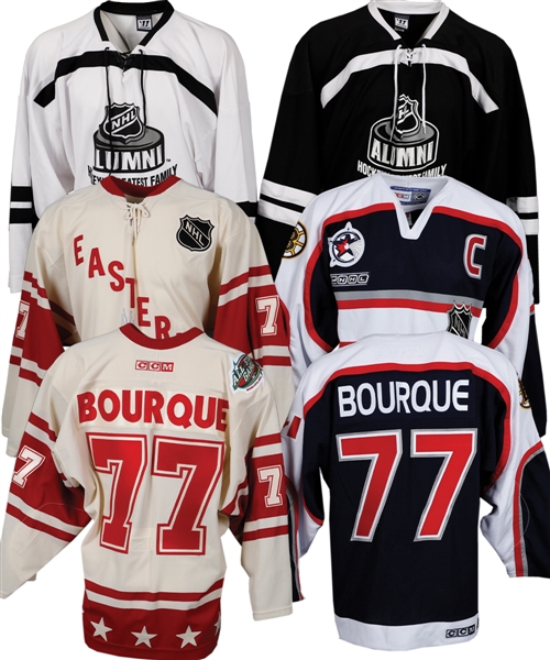 Ray Bourques Jersey and Frame Collection of 11 Including 2004 Signed All-Star Game Jersey, NHL Alumni Jerseys (2) and More!
