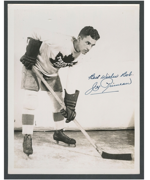 Deceased HOFer Joe Primeau Signed Toronto Maple Leafs Photo from the E. Robert Hamlyn Collection