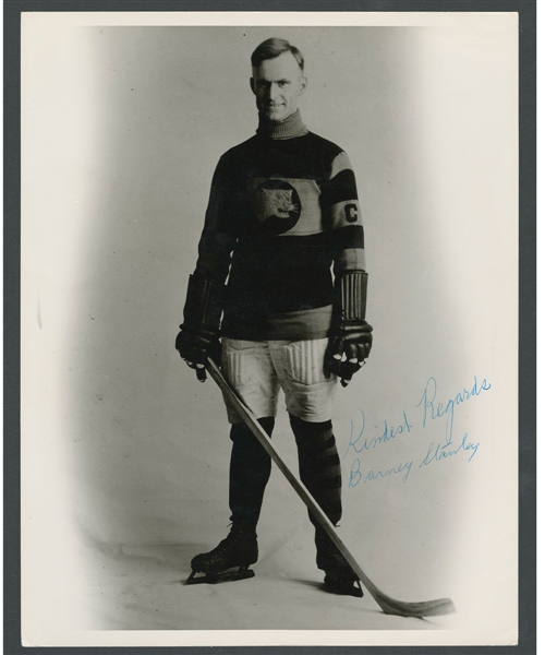 Deceased HOFer Barney Stanley Signed Calgary Tigers Photo from the E. Robert Hamlyn Collection