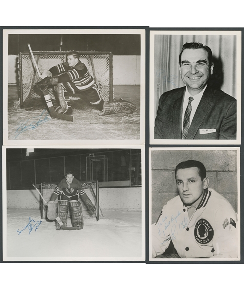 Chicago Black Hawks Vintage-Signed Photo Collection of 22 from the E. Robert Hamlyn Collection - All HOFers!