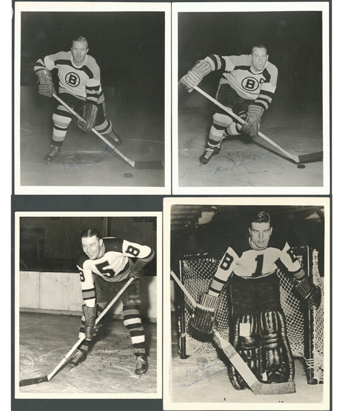 Boston Bruins Vintage-Signed Photo Collection of 6 from the E. Robert Hamlyn Collection - All HOFers!