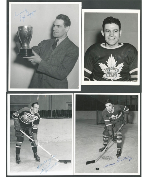 Toronto Maple Leafs Vintage-Signed Photo Collection of 11 from the E. Robert Hamlyn Collection - Includes 10 HOFers!