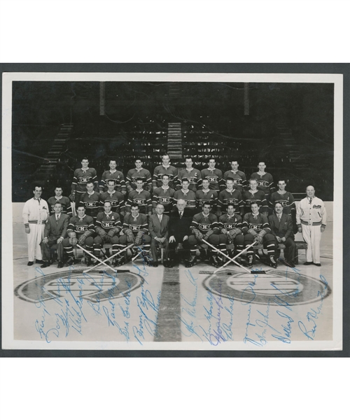 Montreal Canadiens 1951-52 Team-Signed Photo by 17 Including 8 Deceased HOFers from the E. Robert Hamlyn Collection