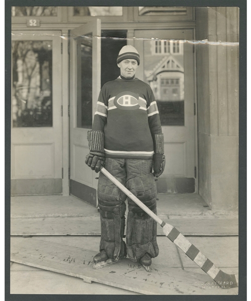 Georges Vezina February 20th 1926 Montreal Canadiens PSA/DNA Certified Type 1 Photo with LOA