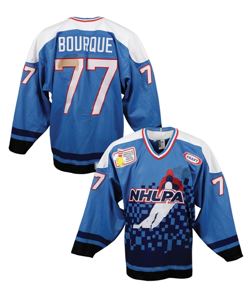 Ray Bourques 1994 NHLPA 4-on-4 Challenge Team Quebec Game-Worn Jersey with His Signed LOA