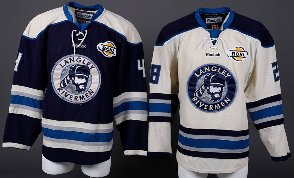 BCHL Langley Rivermen 2010s Home and Away Game-Worn Jerseys (5)