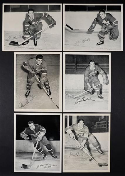 1939-40 O-Pee-Chee V301-1 Hockey Cards (6), 1934-43 Bee Hive Group 1 Hockey Photos (38), 1945-1954 Quaker Oats Hockey Photos (41) and 1977-79 Sportcaster Hockey Cards (37)
