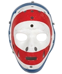 Steve Bakers Late-1970s Early-1980s New York Rangers Practice-Worn Greg Harrison Mask with His Signed LOA - Ken Dryden "Target Mask" Design