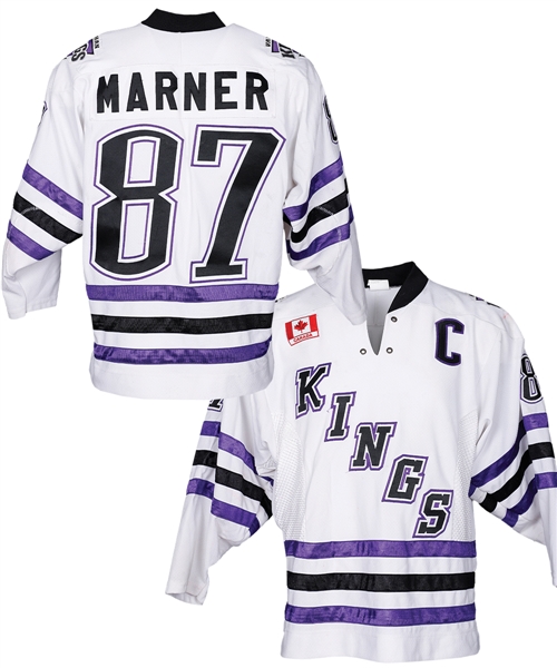 Mitch Marners 2011-12 Vaughan Kings Game-Worn Captains Pre-NHL Home Jersey Plus Equipment Bag with LOA