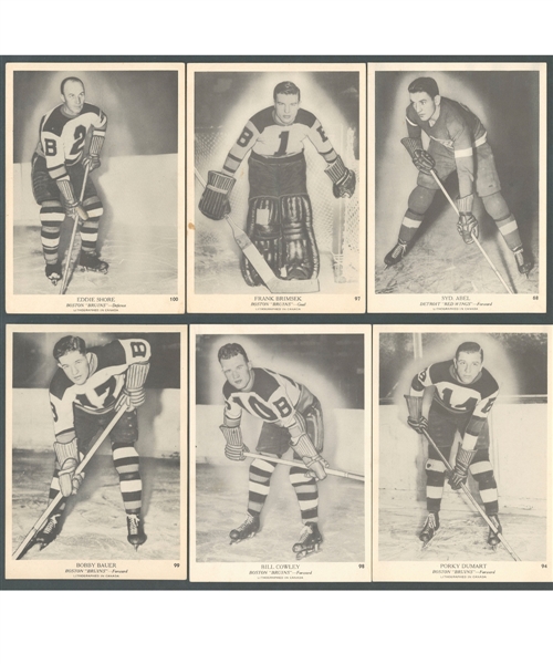 1939-40 O-Pee-Chee V-301-1 Hockey Complete 100-Card Set Including Abel, Pratt, Hextall, Dumart, Brimsek, Cowley and Bauer Rookie Cards