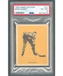 1933-34 Hamilton Gum V288 Hockey Card #17 HOFer King Clancy - Graded PSA 6