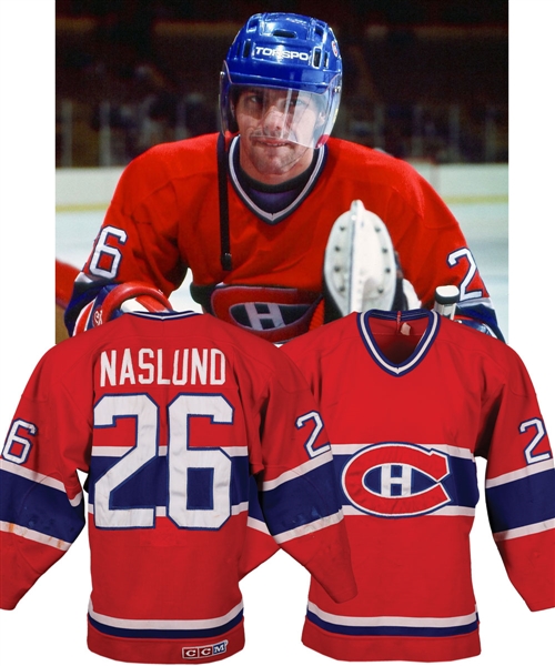 Mats Naslunds 1984-85 Montreal Canadiens Game-Worn Jersey - 30+ Team Repairs! - 42-Goal Season! - Photo-Matched!