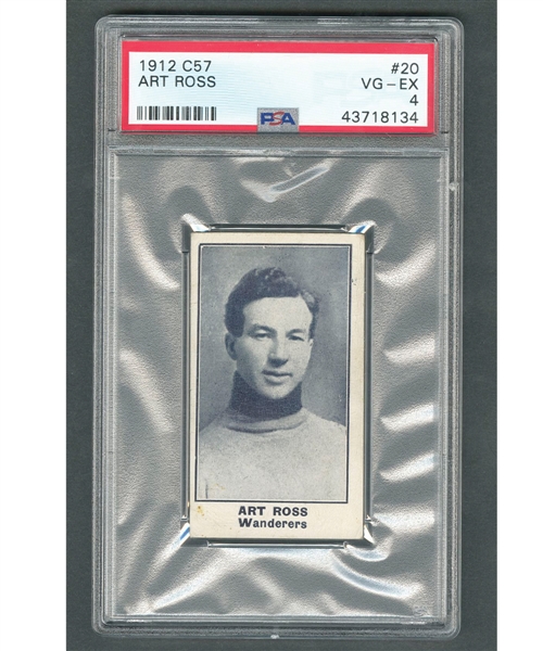 1912-13 Imperial Tobacco C57 Hockey Card #20 HOFer Art Ross - Graded PSA 4