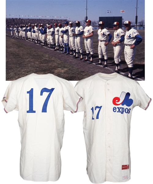 Montreal Expos 1969 Inaugural Season #17 Game-Issued Jersey and Pants from the Collection of Senator Normand Grimard