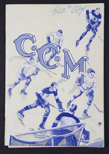 1936 Carreras "Film Stars" 50-Card Set, Late-1930s CCM Hockey & Winter Sports Catalog, 1934-35 NHL Rule Book and Other Publications (3)