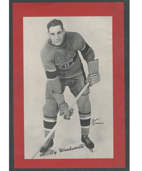 Rare Cy Wentworth Montreal Canadiens Bee Hive Group 1 Photo (1934-43) 