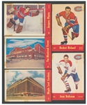 1955-56 Parkhurst/Quaker Oats Hockey Complete 79-Card Set - Includes 19 Quaker Oats Cards Highlighted by #50 HOFer Jacques Plante RC 