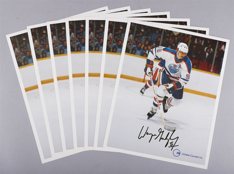 Wayne Gretzky Signed Mid-1980s Edmonton Oilers Gillette Canada Promo Pictures (7)