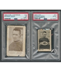 1924-25 Maple Crispette V130 Hockey Card #13 HOFer Georges Vezina (Graded PSA 2) and 1923-24 William Paterson V145-1 Hockey Card #19 (Graded PSA 1 MK)