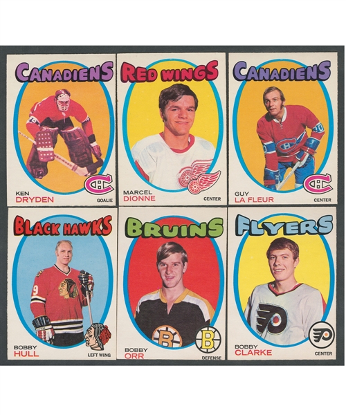 1971-72 O-Pee-Chee Hockey Complete 264-Card Set, Teams Crest Set (15) and Topps Booklet Set (24)
