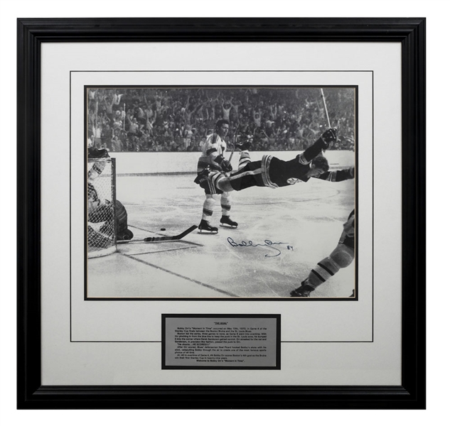 Bobby Orr Signed Boston Bruins "The Goal" Framed Photo with GNR COA (28" x 29")