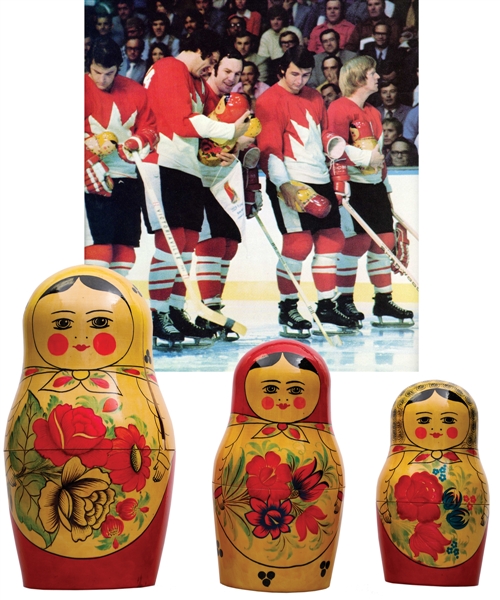 1972 Canada-Russia Series Russian Nesting Dolls (3) with LOA