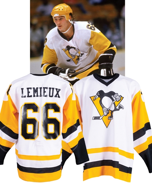 Mario Lemieux Vintage Mid-1980s Pittsburgh Penguins Pro Style Replica Jersey