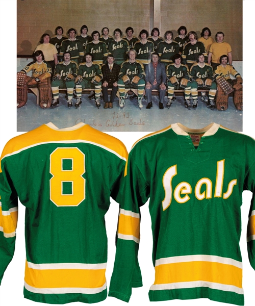 Scarce Early-1970s IHL Columbus Golden Seals Game-Worn Jersey with LOA - Farm Club of the California Golden Seals