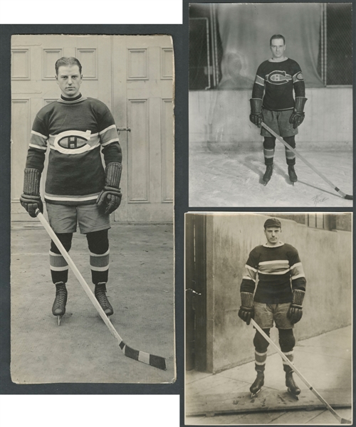 Aurele Joliat Montreal Canadiens Vintage Photo Collection of 3