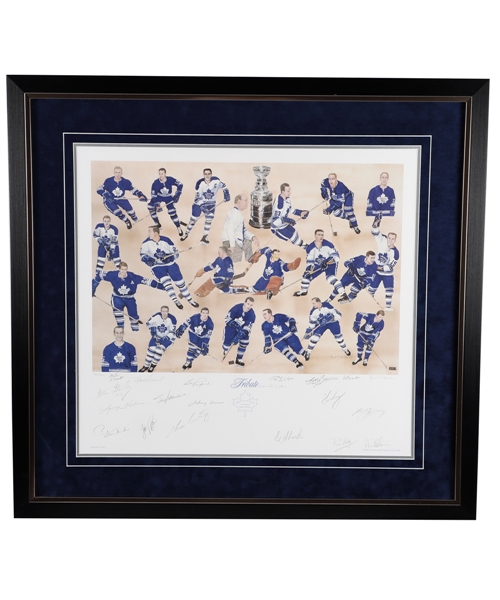 Toronto Maple Leafs 1966-67 Stanley Cup Champions Team-Signed Limited-Edition Framed Lithograph #357/967 with COA (33" x 35")