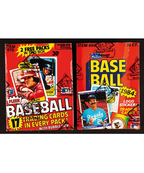 1981 and 1984 Fleer Baseball Wax Boxes (Both BBCE Certified)