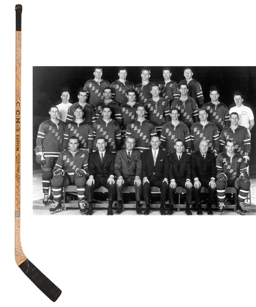 Phil Goyettes 1966-67 New York Rangers CCM Team-Signed Game-Used Stick