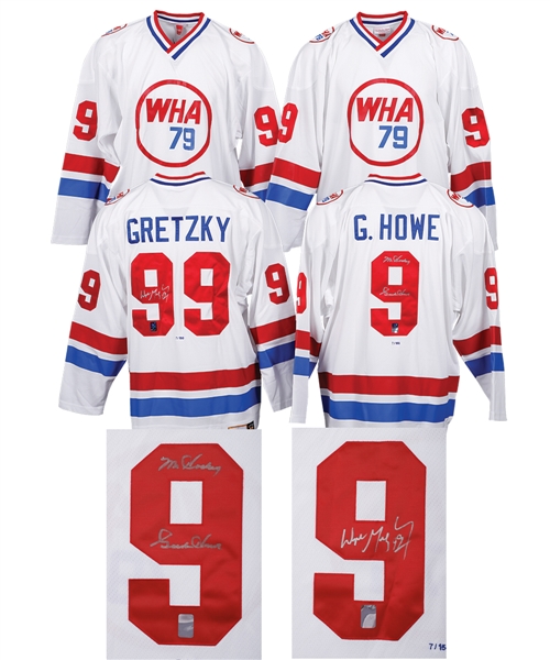 Wayne Gretzky and Gordie Howe 1979 WHA All-Star Game Signed Limited-Edition Jerseys #7/150 with WGA COAs