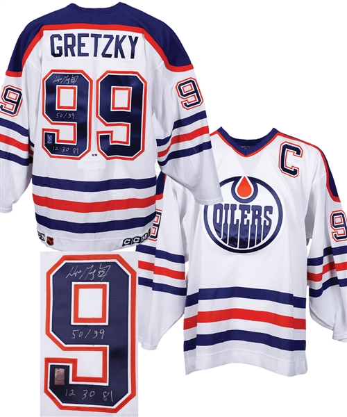 Wayne Gretzky Signed Edmonton Oilers Limited-Edition "50 Goals in 39 Games" Jersey #13/50 with WGA COA