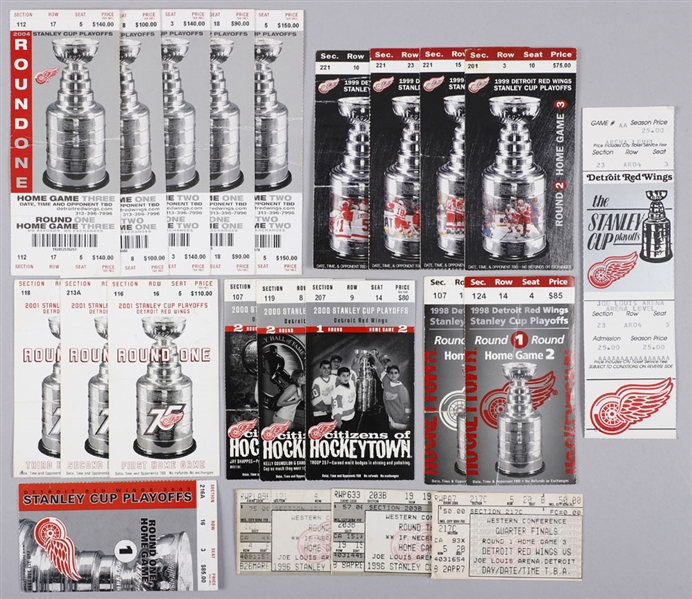 Detroit Red Wings 1985-2014 Hockey Ticket Collection of 700+
