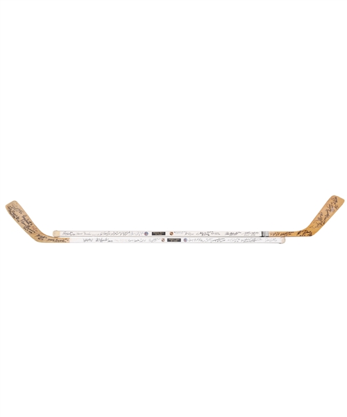 Hockey Hall of Fame Signed Hockey Sticks (2) by 39 HOFers Including Wayne Gretzky, Gordie Howe and Maurice Richard