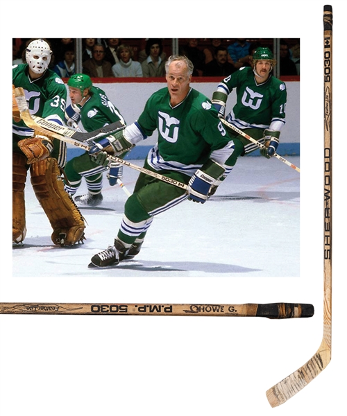 Gordie Howes 1978-79 WHA New England Whalers Sher-Wood Game-Used Stick