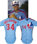 Bill Gullicksons 1983 Montreal Expos Signed Game-Worn Jersey with Mears Letter