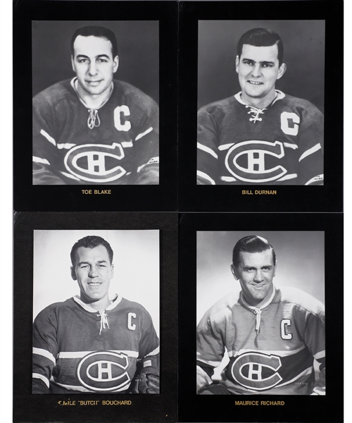 Montreal Canadiens Captains (1940 to 1996) Photo Displays (15) From the Montreal Forum Archives