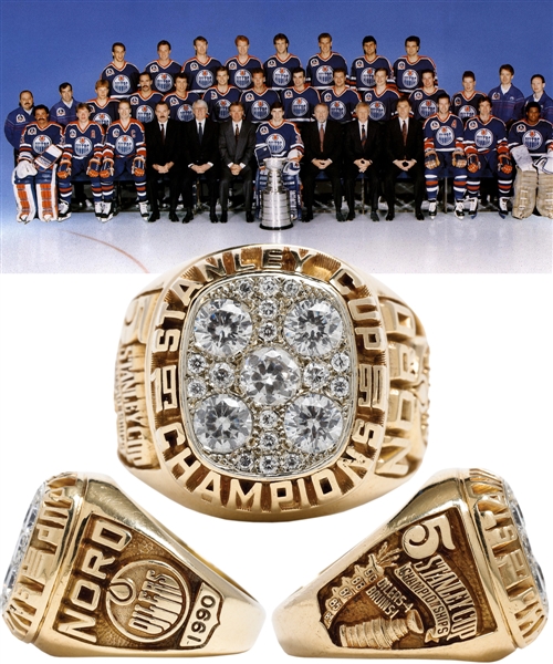 Dr. Brian Nords 1989-90 Edmonton Oilers Stanley Cup Championships 10K Gold Ring