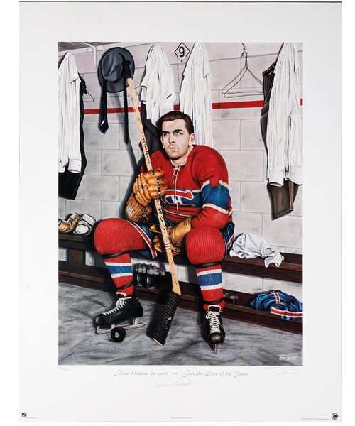 Maurice Richard Signed "For the Love of the Game" Montreal Canadiens Limited-Edition Print #836/999 (25" x 32")